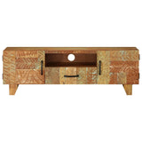 Vidaxl tv-meubel handgesneden 120x30x40 cm massief gerecycled hout