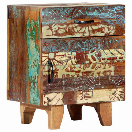Vidaxl nachtkastje handgesneden 40x30x50 cm massief gerecycled hout