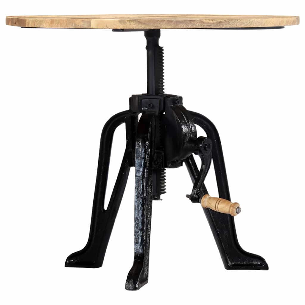 Vidaxl bijzettafel 60x(46-63) cm massief mangohout en gietijzer