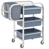 Vidaxl keukenwagen met kunststof containers 82x43,5x93 cm