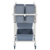 Vidaxl keukenwagen met kunststof containers 82x43,5x93 cm