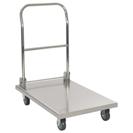 Vidaxl platformwagen 82x53x86 cm roestvrij staal zilverkleurig