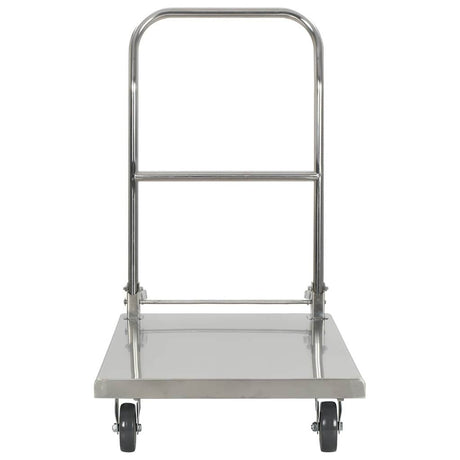 Vidaxl platformwagen 82x53x86 cm roestvrij staal zilverkleurig