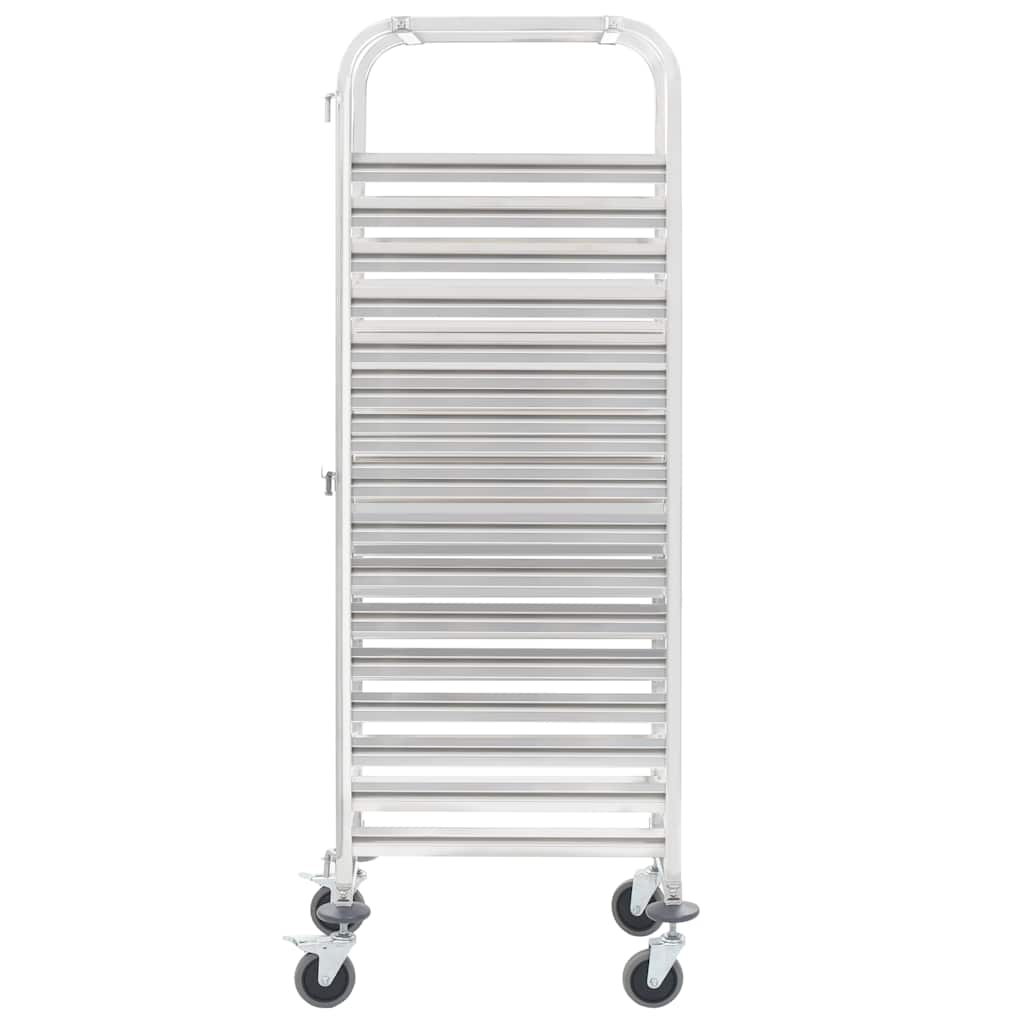 Vidaxl keukentrolley 16-laags 38x55x163 cm roestvrij staal