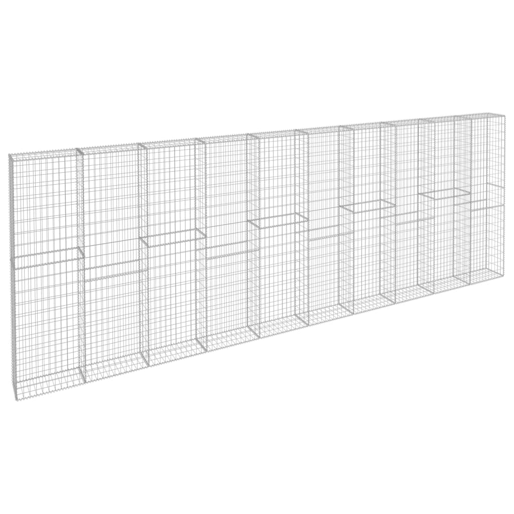 Vidaxl Schanskorf wall with lids 600x30x200 cm galvanized steel