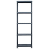 Rack di archiviazione Vidaxl 2 pezzi 125 kg 60x30x180 cm in plastica nera