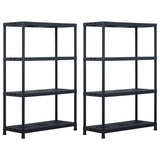 Vidaxl Späichere racks 2 PCs 220 kg 90x4xx18 cm Plastikarplacke