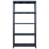 Rack di archiviazione Vidaxl 2 pezzi 260 kg 90x40x180 cm in plastica nera