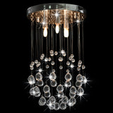 Vidaxl Deckenlampe mit Kristallperlen um 3xG9 Silberfarbe
