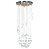 Vidaxl Deckenlampe mit Kristallperlen Spiral G9 Silberfarben