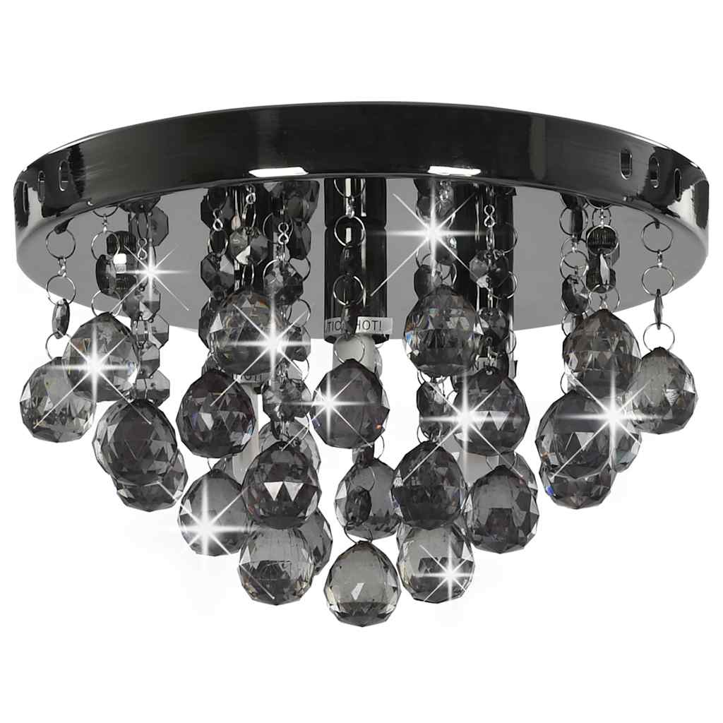 Vidaxl Deckenlampe mit rauchigen Perlen um G9 Schwarz