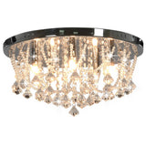 Vidaxl Deckenlampe mit Kristallperlen um 4xg9 silberfarben