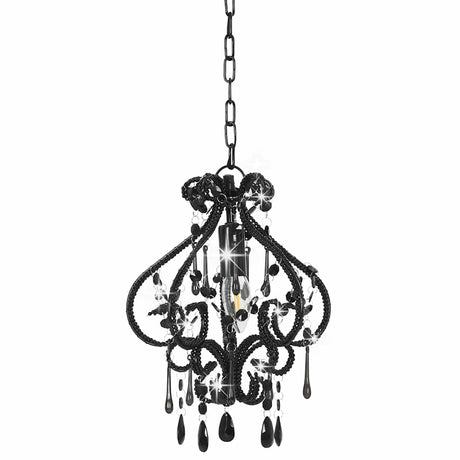 Vidaxl Deckenlampe mit Perlen um E14 Schwarz