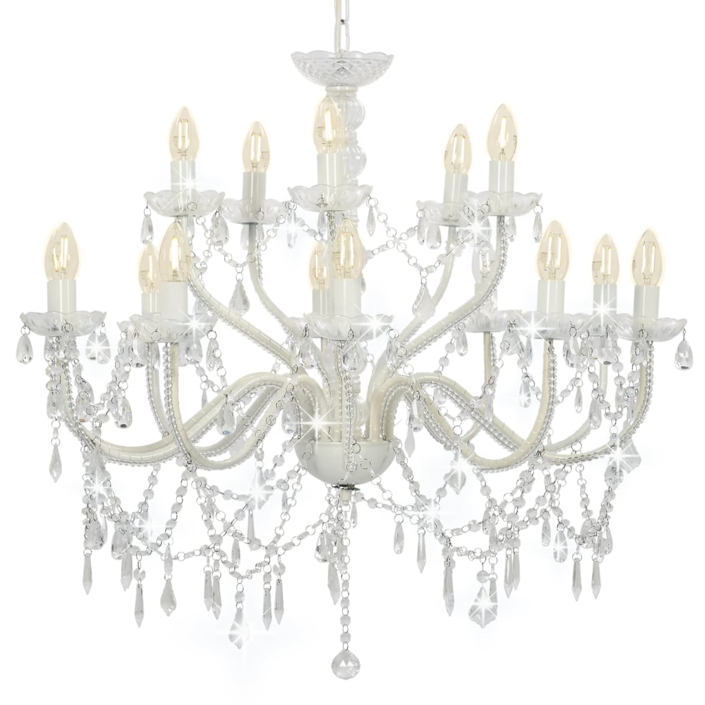 Vidaxl Chandelier 2-Laags 15xe14 White