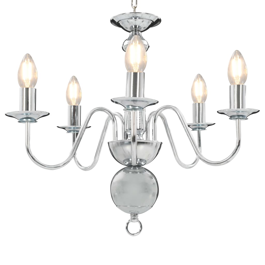 Vidaxl Chandelier 5xe14 stříbrné barvy