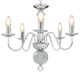 Vidaxl Chandelier 5xe14 stříbrné barvy