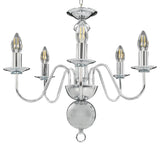 Vidaxl Chandelier 5xe14 stříbrné barvy