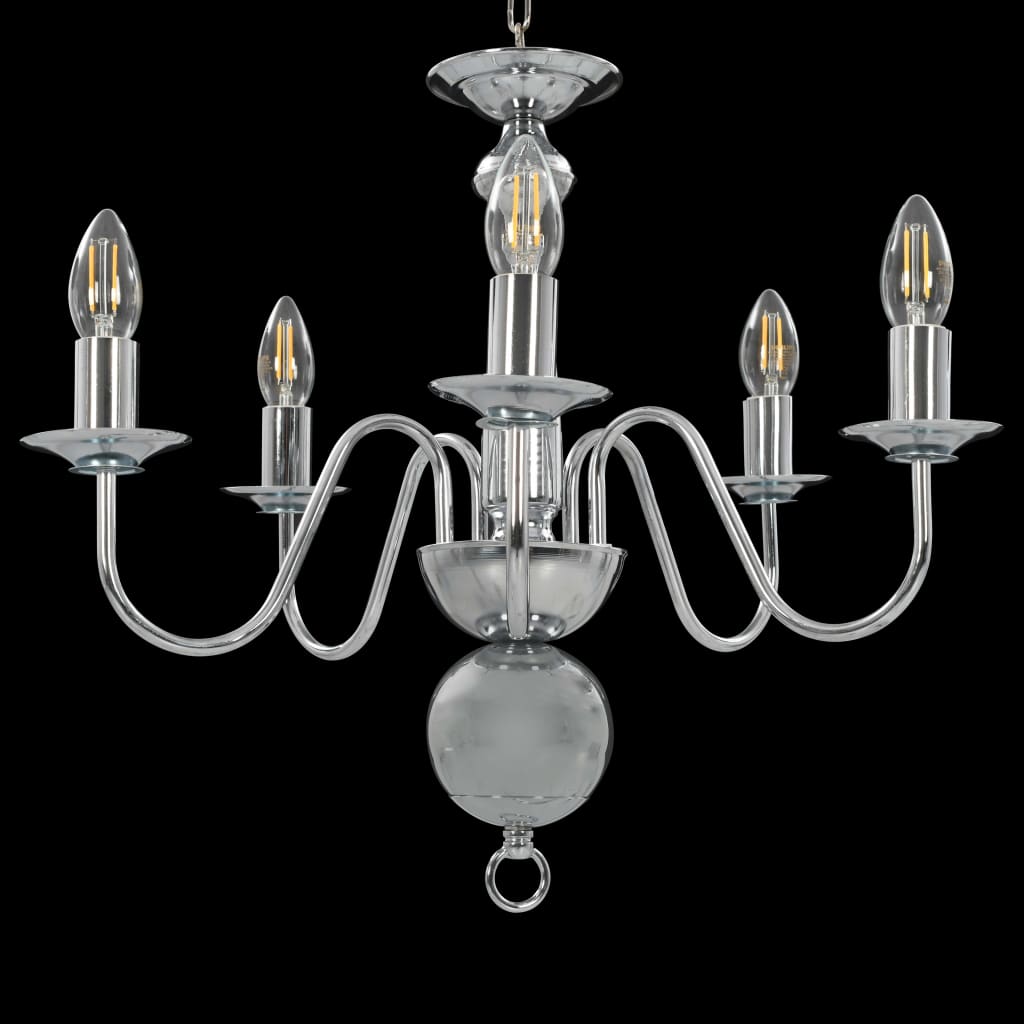 Vidaxl Chandelier 5xe14 stříbrné barvy