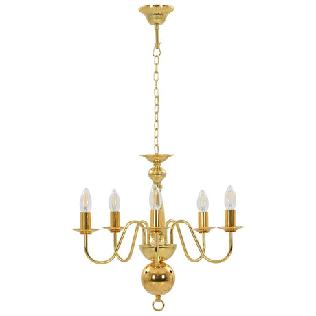Vidaxl Kronleuchter 5xe14 Goldfarbe