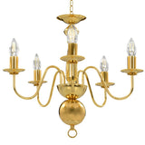 Vidaxl Kronleuchter 5xe14 Goldfarbe