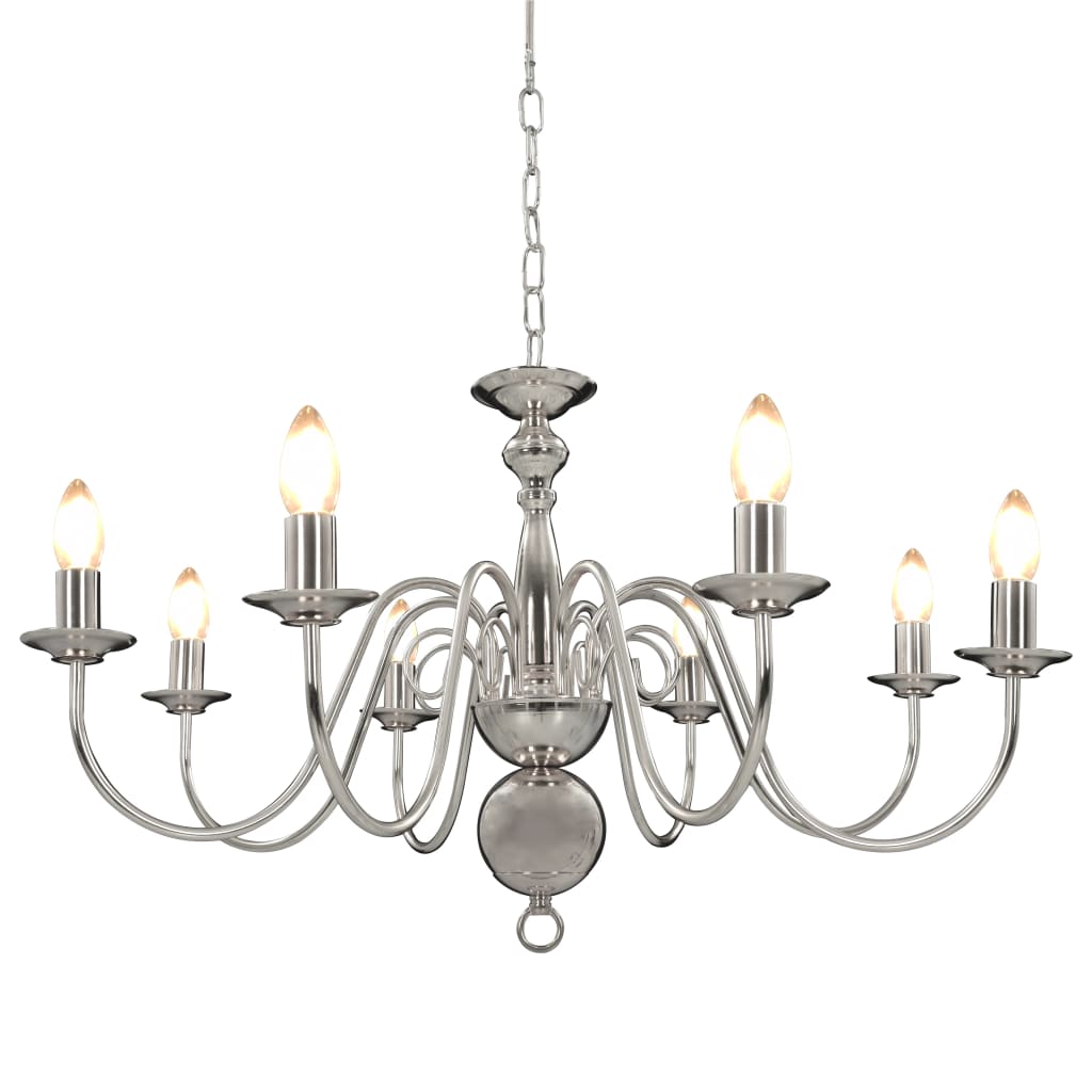 Vidaxl Chandelier 8xe14 Silverfärgad