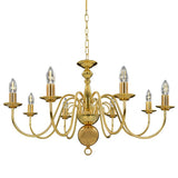 Vidaxl Kronleuchter 8xe14 Goldfarbe