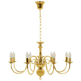 Vidaxl Kronleuchter 8xe14 Goldfarbe