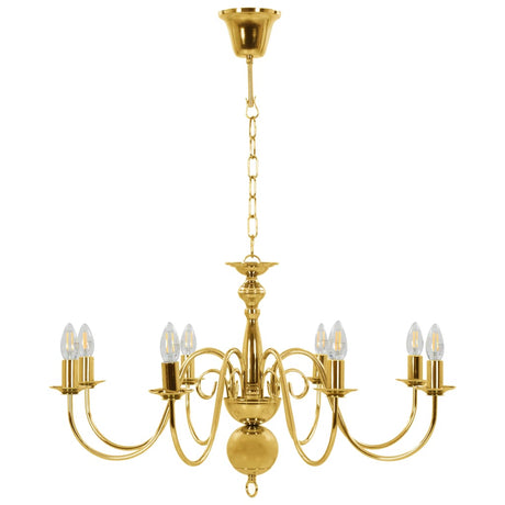 Vidaxl Kronleuchter 8xe14 Goldfarbe