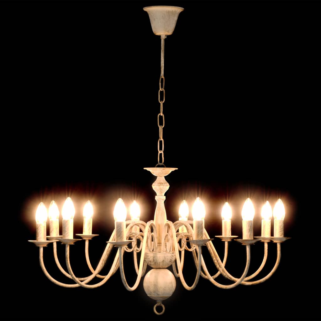 VidaXL Chandelier 12xe14 Antique White