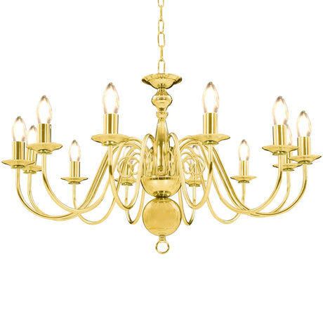 Vidaxl Kronleuchter 12xe14 Goldfarbe