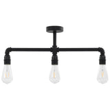 Vidaxl Deckenlampe 3xe27 Schwarz