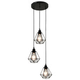 Vidaxl Deckenlampe mit Diamantform 3xe27 Schwarz
