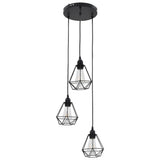 Vidaxl Deckenlampe mit Diamantform 3xe27 Schwarz