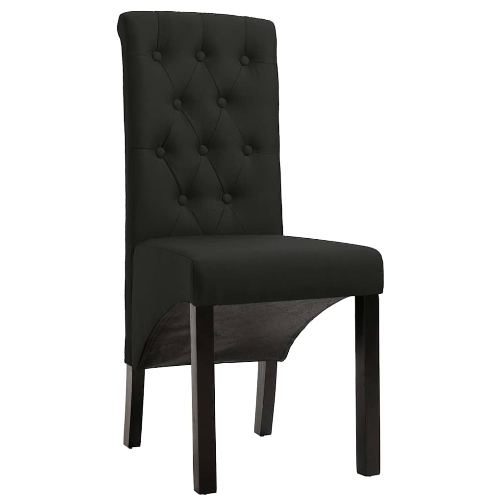 Vidaxl eetkamerstoelen 2 st stof zwart