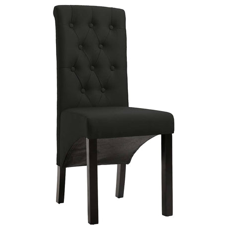 Vidaxl eetkamerstoelen 2 st stof zwart