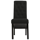 Vidaxl eetkamerstoelen 2 st stof zwart