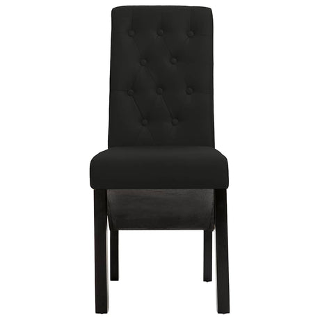 Vidaxl eetkamerstoelen 2 st stof zwart