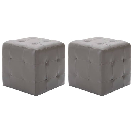 Vidaxl nachtkastjes 2 st 30x30x30 cm kunstleer grijs