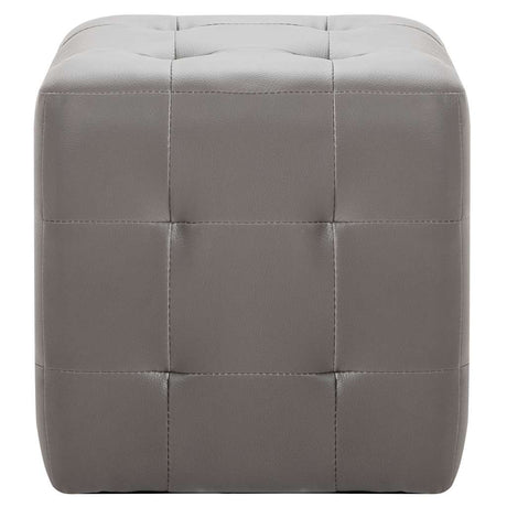 Vidaxl nachtkastjes 2 st 30x30x30 cm kunstleer grijs