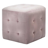 Vidaxl nachtkastjes 2 st 30x30x30 cm fluweel roze