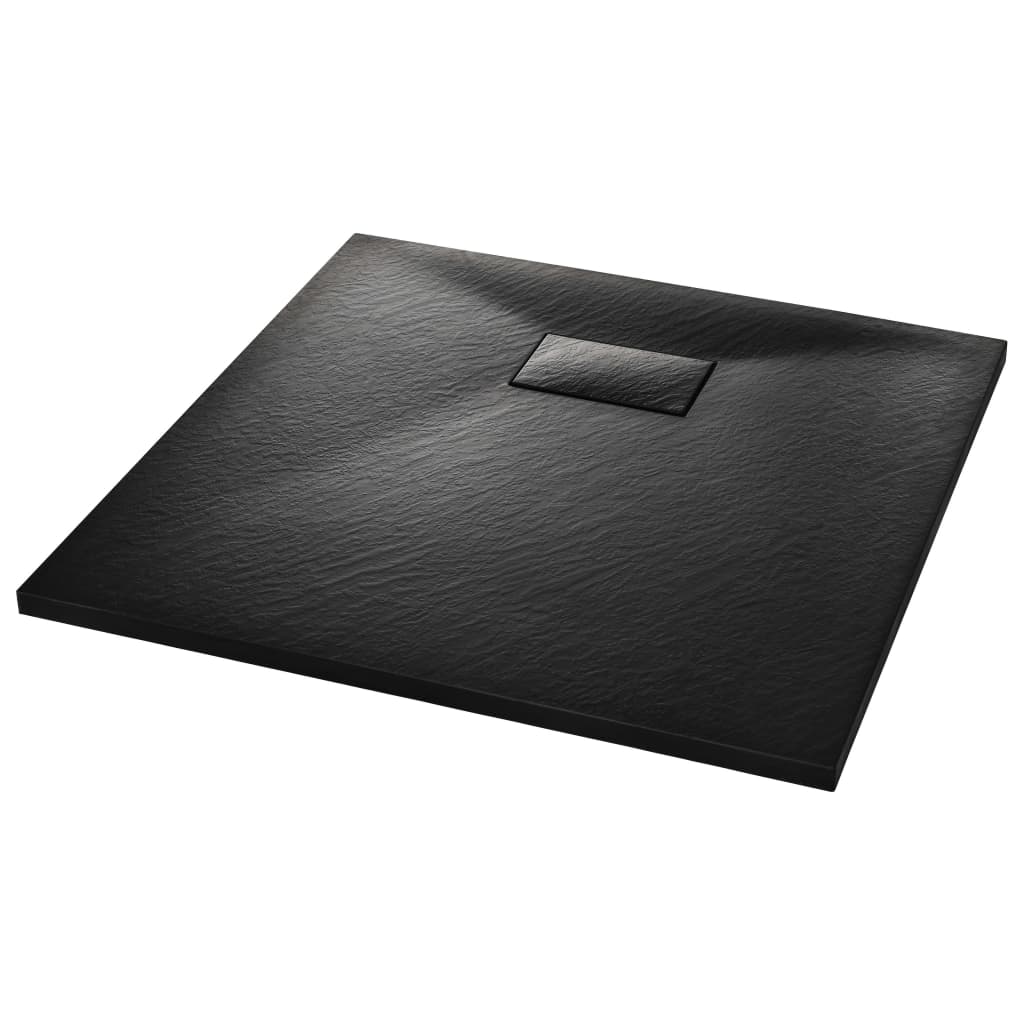 Vidaxl Duschschale 80x80 cm SMC Schwarz