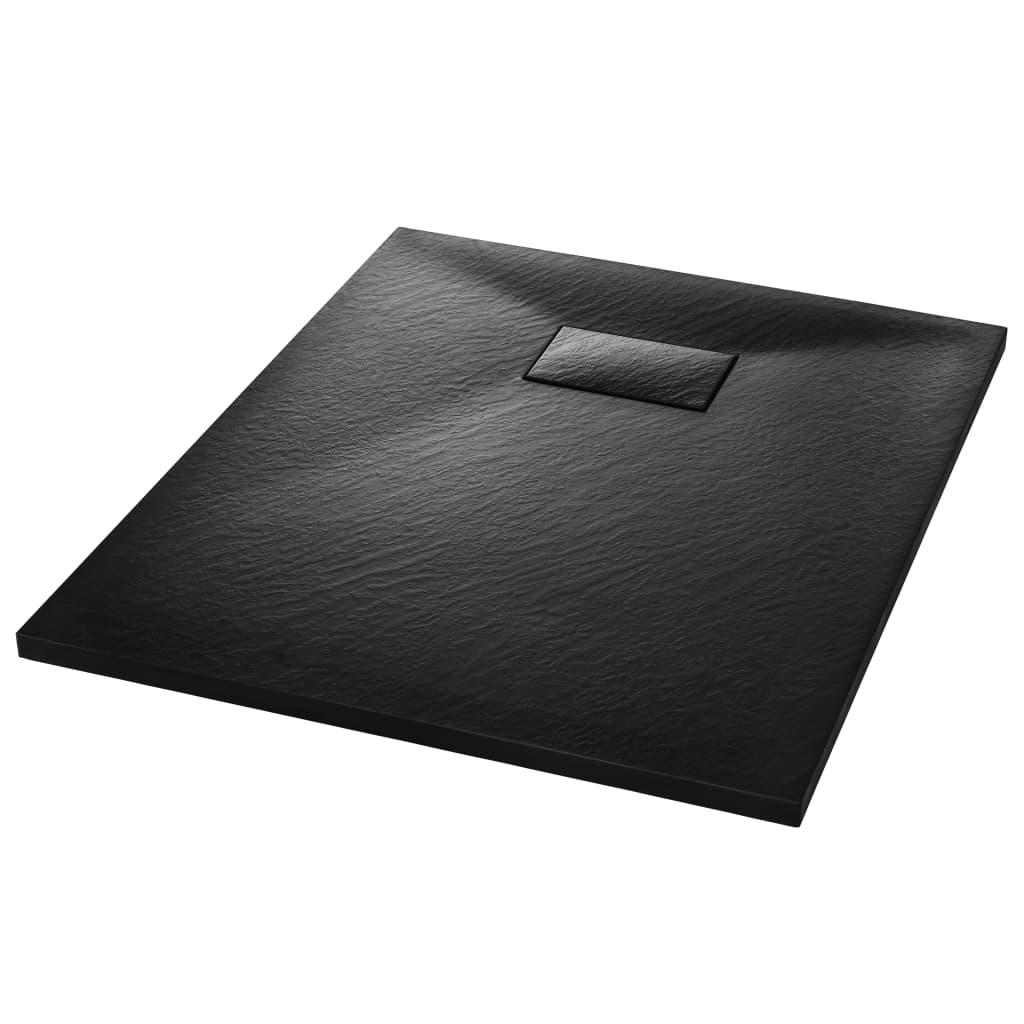 Vidaxl Duschschale 90x70 cm SMC Schwarz