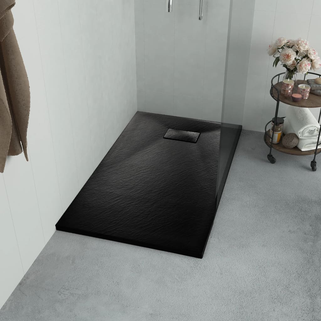 Vidaxl shower tray 100x70 cm SMC Black