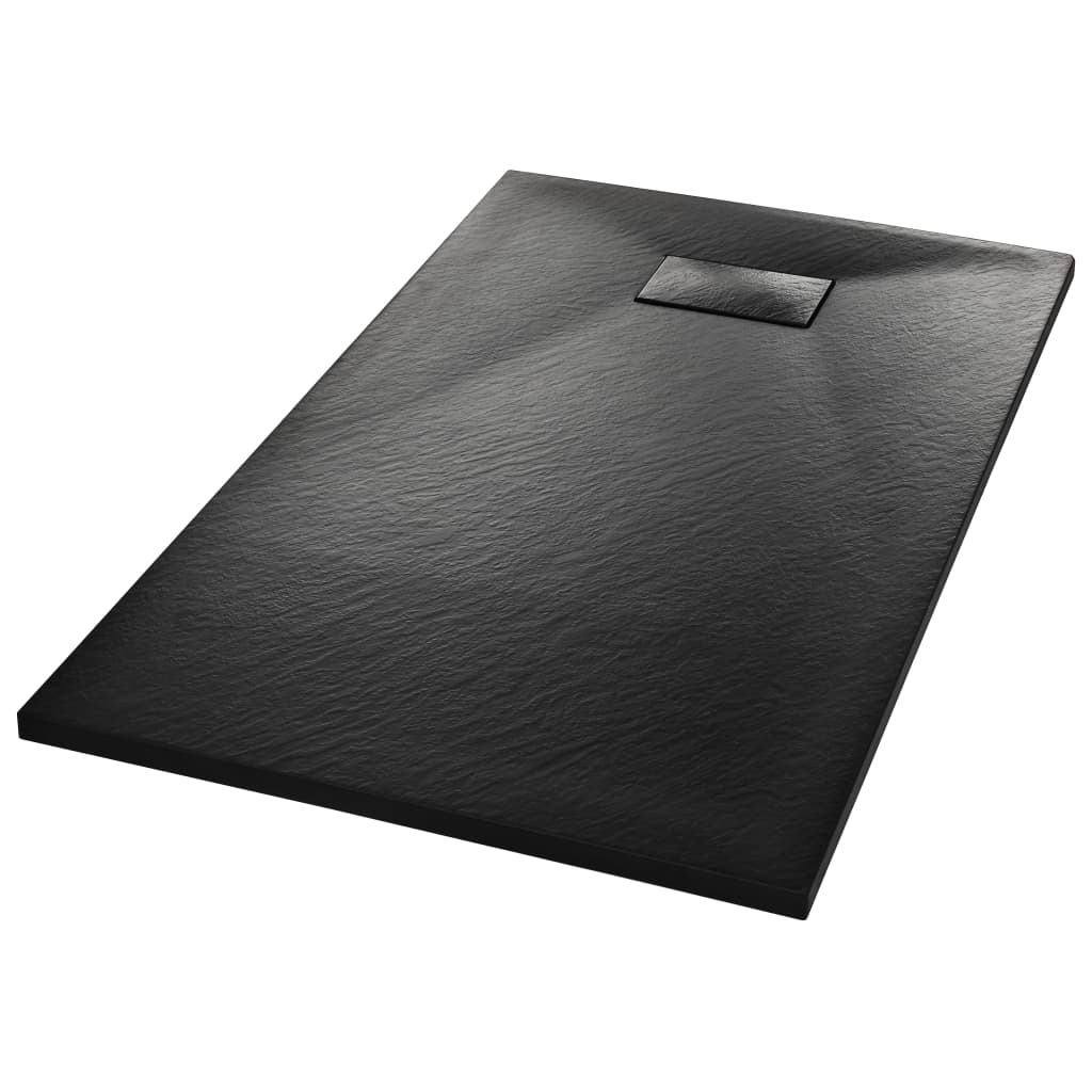 Vidaxl Duschschale 120x70 cm SMC Schwarz