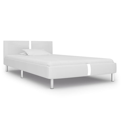 Vidaxl bedframe kunstleer wit 90x200 cm