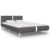 Vidaxl bedframe kunstleer grijs 140x200 cm