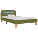 Vidaxl bedframe met led stof groen 90x200 cm