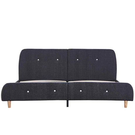 Vidaxl bedframe stof donkergrijs 160x200 cm