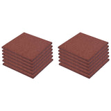 Carreaux de valt vidaxl 12 ST 50x50x3 cm rouge en caoutchouc