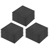 Carreaux de valt vidaxl 18 ST 50x50x3 cm en caoutchouc noir